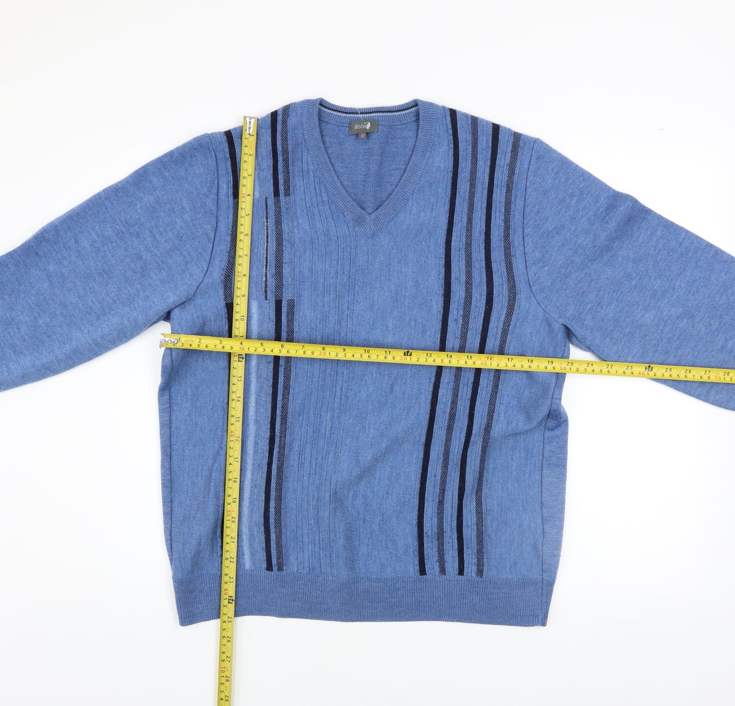 Mens UK Size M Wolsey Blue Pullover Jumper