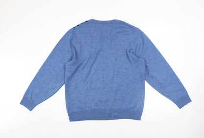 Mens UK Size M Wolsey Blue Pullover Jumper