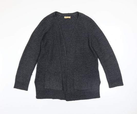 Womens UK Size 12 Fat Face Grey Cardigan Jumper