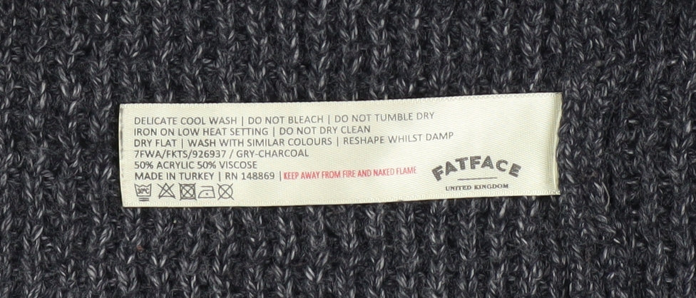 Womens UK Size 12 Fat Face Grey Cardigan Jumper