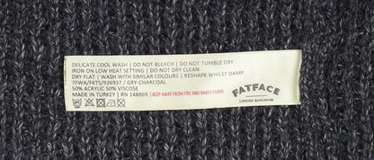 Womens UK Size 12 Fat Face Grey Cardigan Jumper