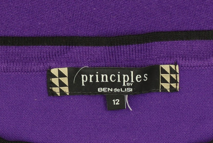 Womens UK Size 12 Principles by Ben de Lisi Purple Basic T-Shirt
