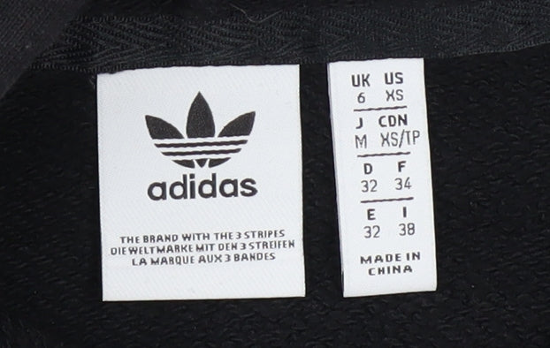 Womens UK Size XS adidas Black Pullover Hoodie