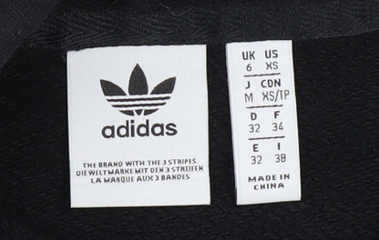 Womens UK Size XS adidas Black Pullover Hoodie