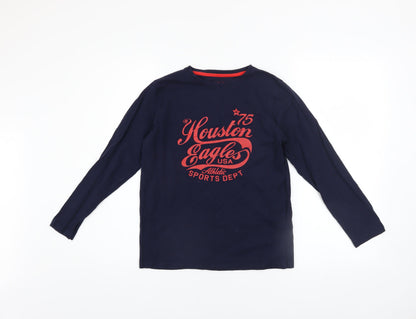 Boys UK Size 11-12 Years Rebel by Primark Blue Basic T-Shirt