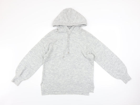 Womens UK Size S Peacocks Grey Pullover Hoodie