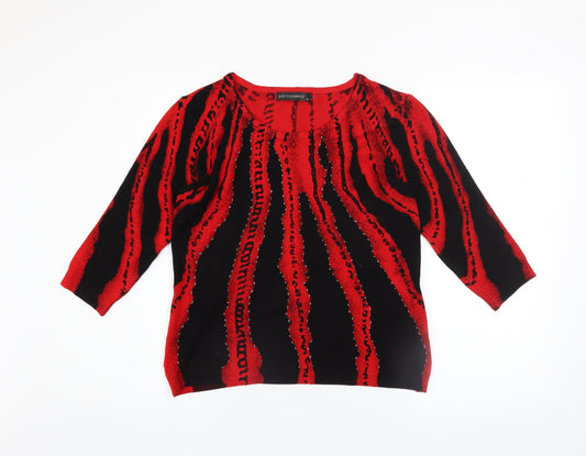 Womens UK Size L Just Elegance Red Pullover Jumper