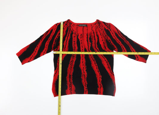 Womens UK Size L Just Elegance Red Pullover Jumper