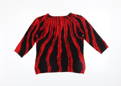 Womens UK Size L Just Elegance Red Pullover Jumper
