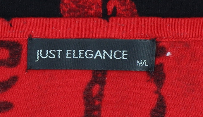 Womens UK Size L Just Elegance Red Pullover Jumper