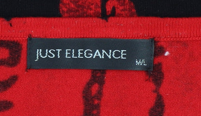 Womens UK Size L Just Elegance Red Pullover Jumper