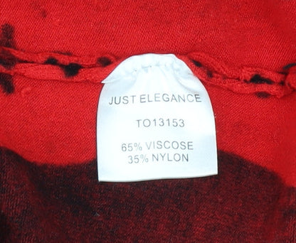 Womens UK Size L Just Elegance Red Pullover Jumper