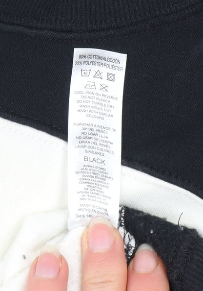 Mens UK Size XS Dunnes Black Pullover Sweatshirt