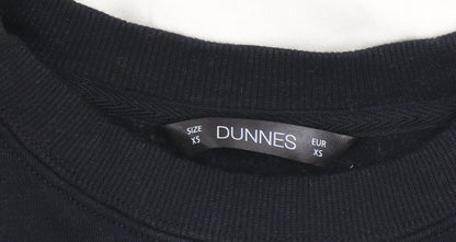 Mens UK Size XS Dunnes Black Pullover Sweatshirt