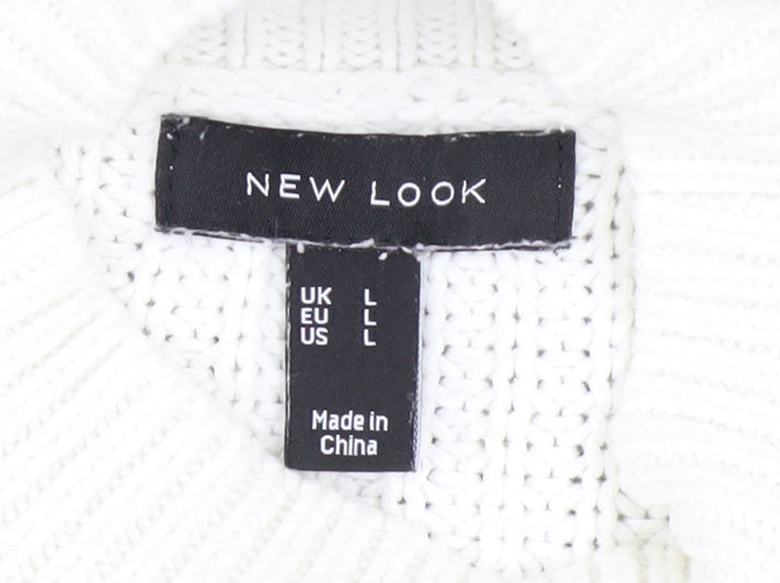 Womens UK Size L New Look Grey Pullover Jumper