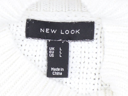 Womens UK Size L New Look Grey Pullover Jumper