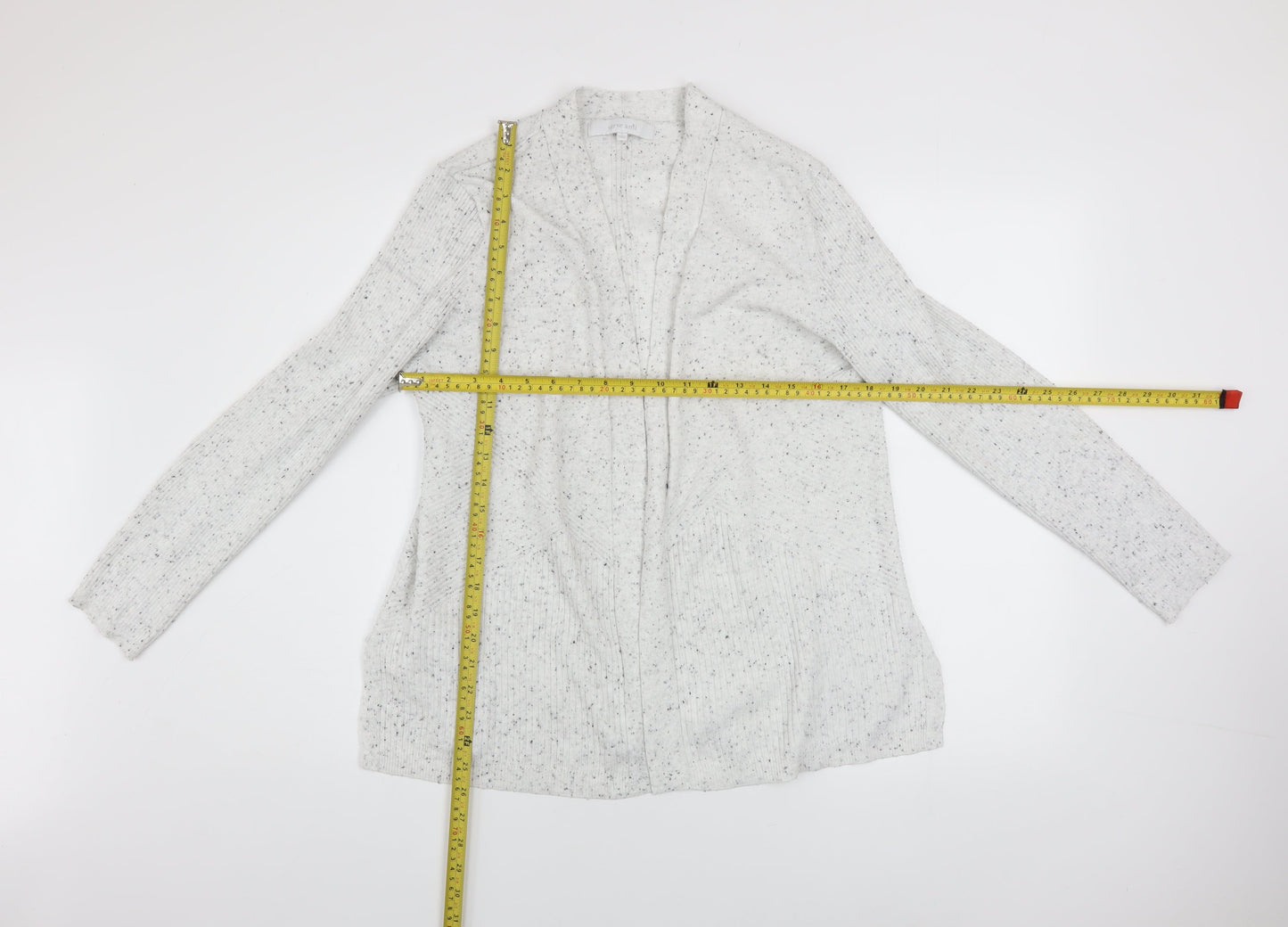 Womens UK Size L Verve Ami Grey Cardigan Jumper