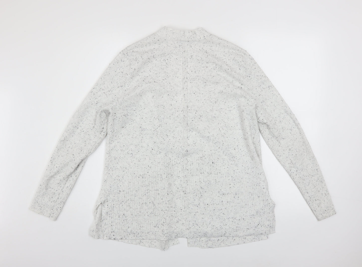 Womens UK Size L Verve Ami Grey Cardigan Jumper