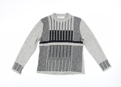 Womens UK Size L Skovhuus Grey Pullover Jumper