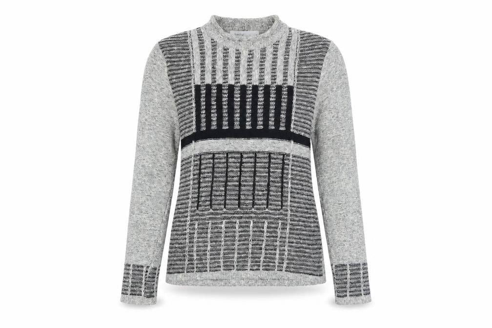 Womens UK Size L Skovhuus Grey Pullover Jumper