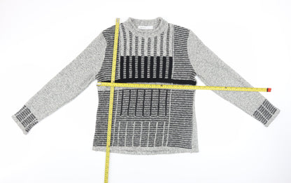 Womens UK Size L Skovhuus Grey Pullover Jumper