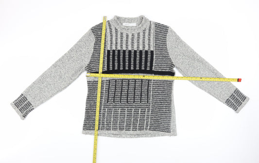 Womens UK Size L Skovhuus Grey Pullover Jumper