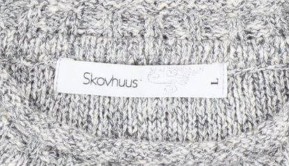 Womens UK Size L Skovhuus Grey Pullover Jumper
