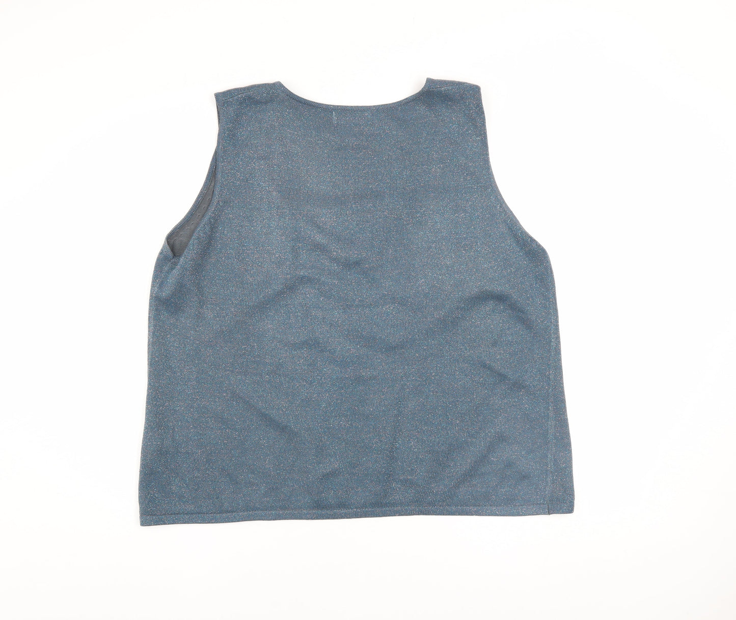 Womens UK Size L Bonmarché Blue Basic Tank