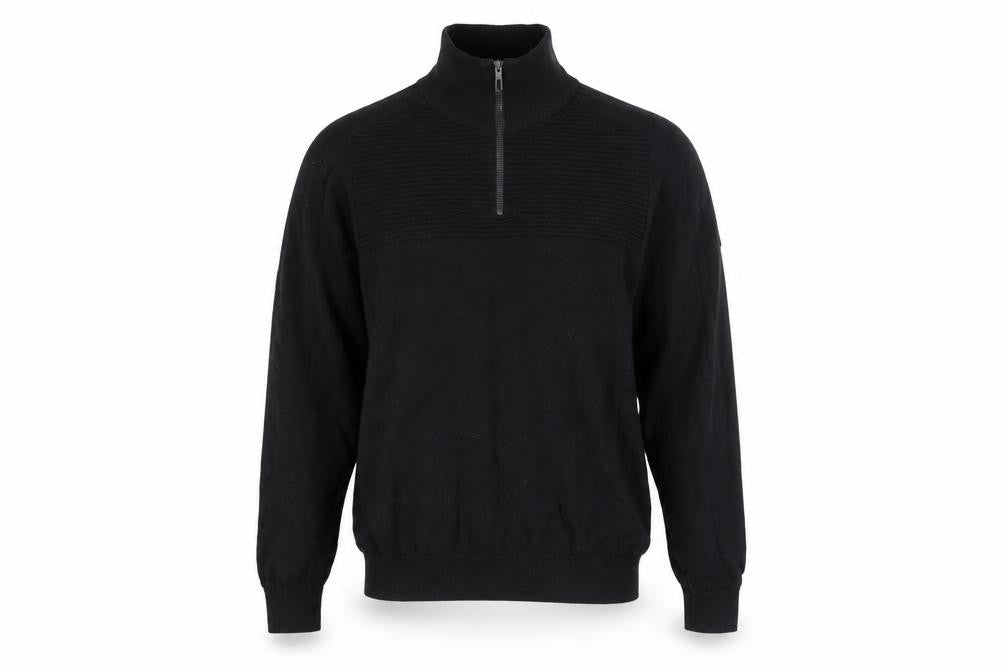 Mens UK Size S ADAPT Black 1/2 Zip Jumper