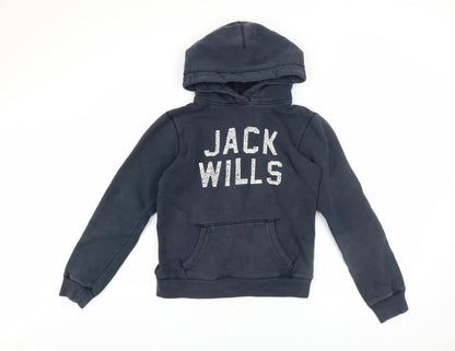 Womens UK Size 12 Jack Wills Blue Pullover Hoodie