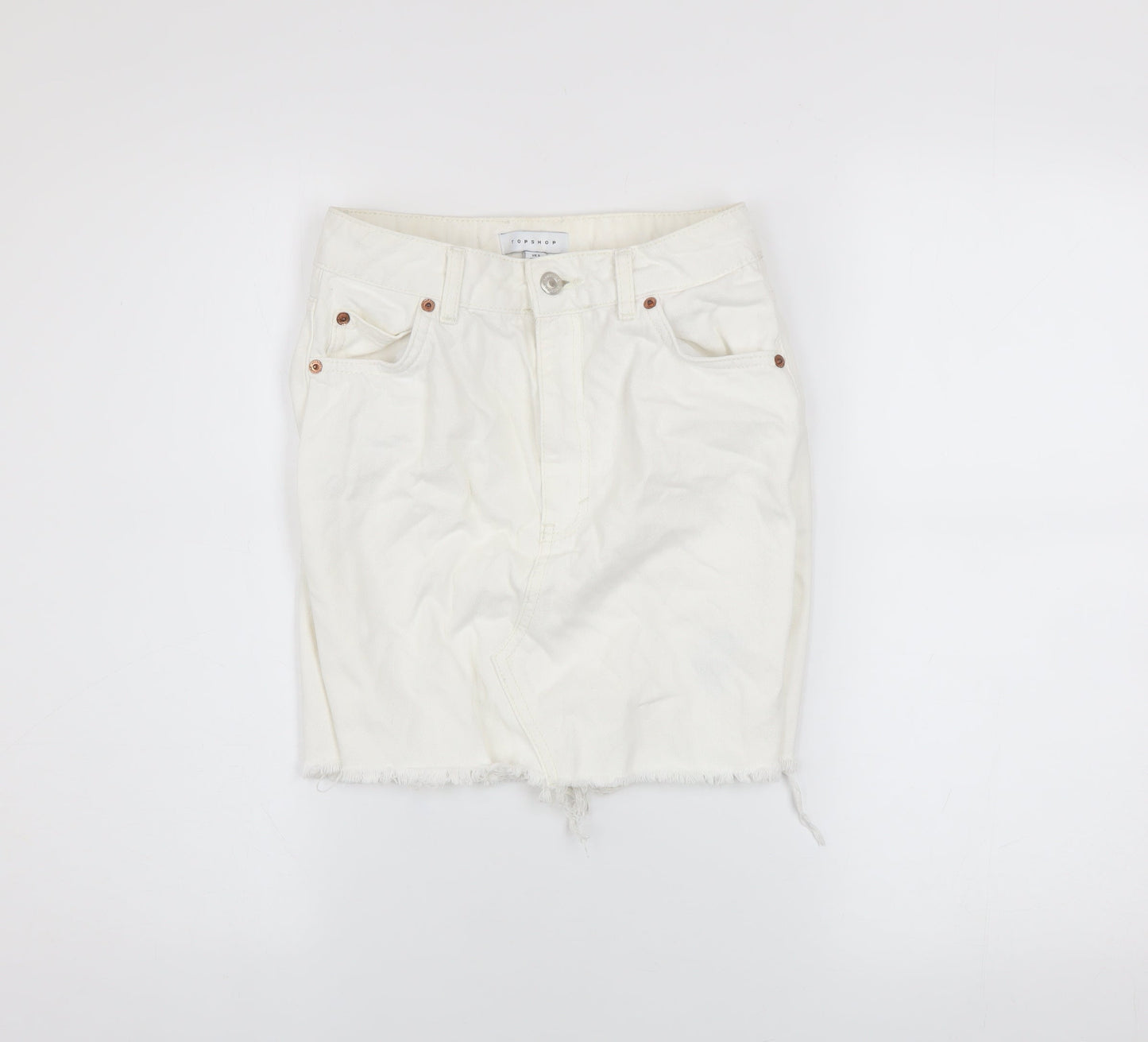 Womens UK Size 6 Topshop Straight & Pencil Denim Skirt