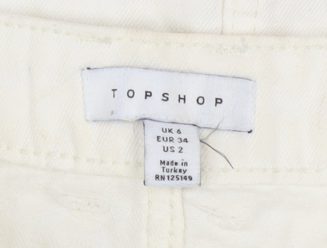 Womens UK Size 6 Topshop Straight & Pencil Denim Skirt