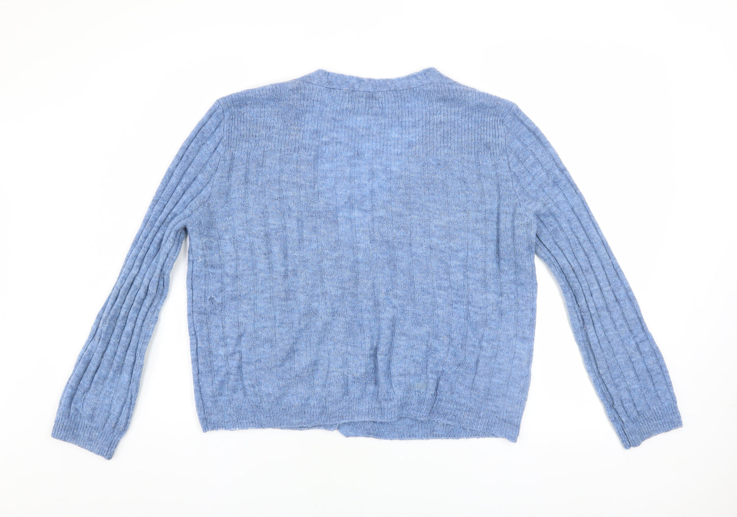 Womens UK Size 8 MNG Blue Cardigan Jumper