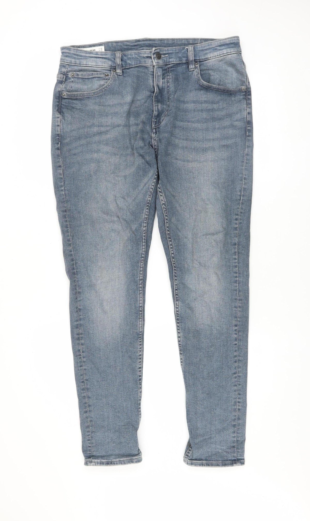 Mens UK Size M Pull&Bear Slim Fit Straight Blue Jeans