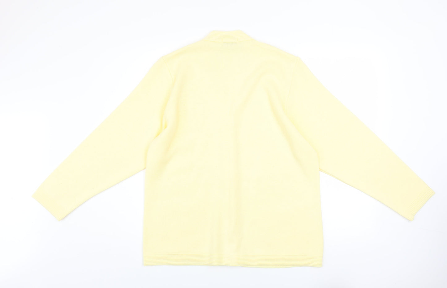 Womens UK Size L Care Yellow Cardigan Jumper