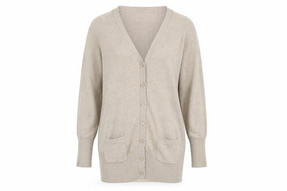 Womens UK Size 14 Zara Beige Cardigan Jumper