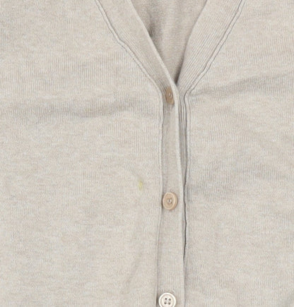 Womens UK Size 14 Zara Beige Cardigan Jumper