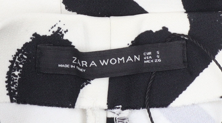 Womens UK Size S Zara A-Line Twill Skirt