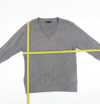 Mens UK Size L Tommy Hilfiger Grey Pullover Jumper