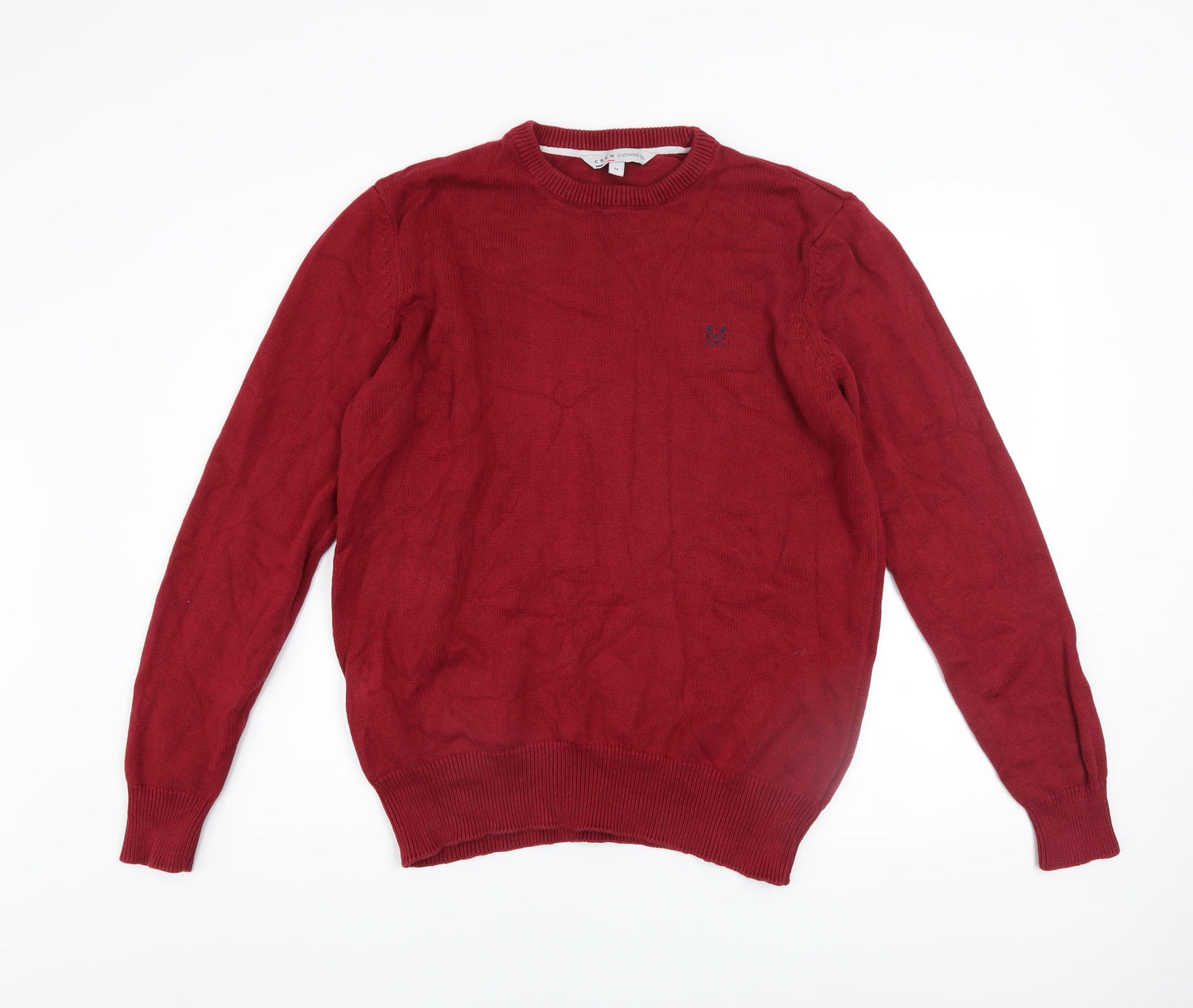 Mens UK Size M Crew Clothing Co. Red Pullover Jumper