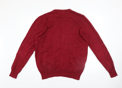 Mens UK Size M Crew Clothing Co. Red Pullover Jumper