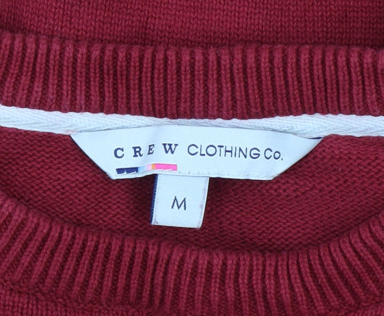 Mens UK Size M Crew Clothing Co. Red Pullover Jumper