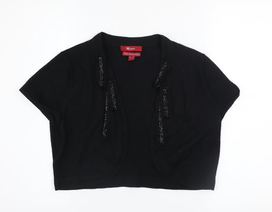 Womens UK Size 16 Monsoon Black Shrug Jumper