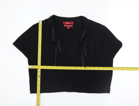 Womens UK Size 16 Monsoon Black Shrug Jumper