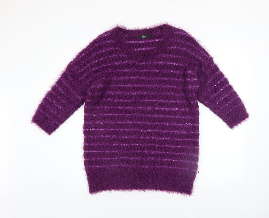 Womens UK Size S BM Collection Purple Pullover Jumper
