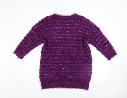 Womens UK Size S BM Collection Purple Pullover Jumper