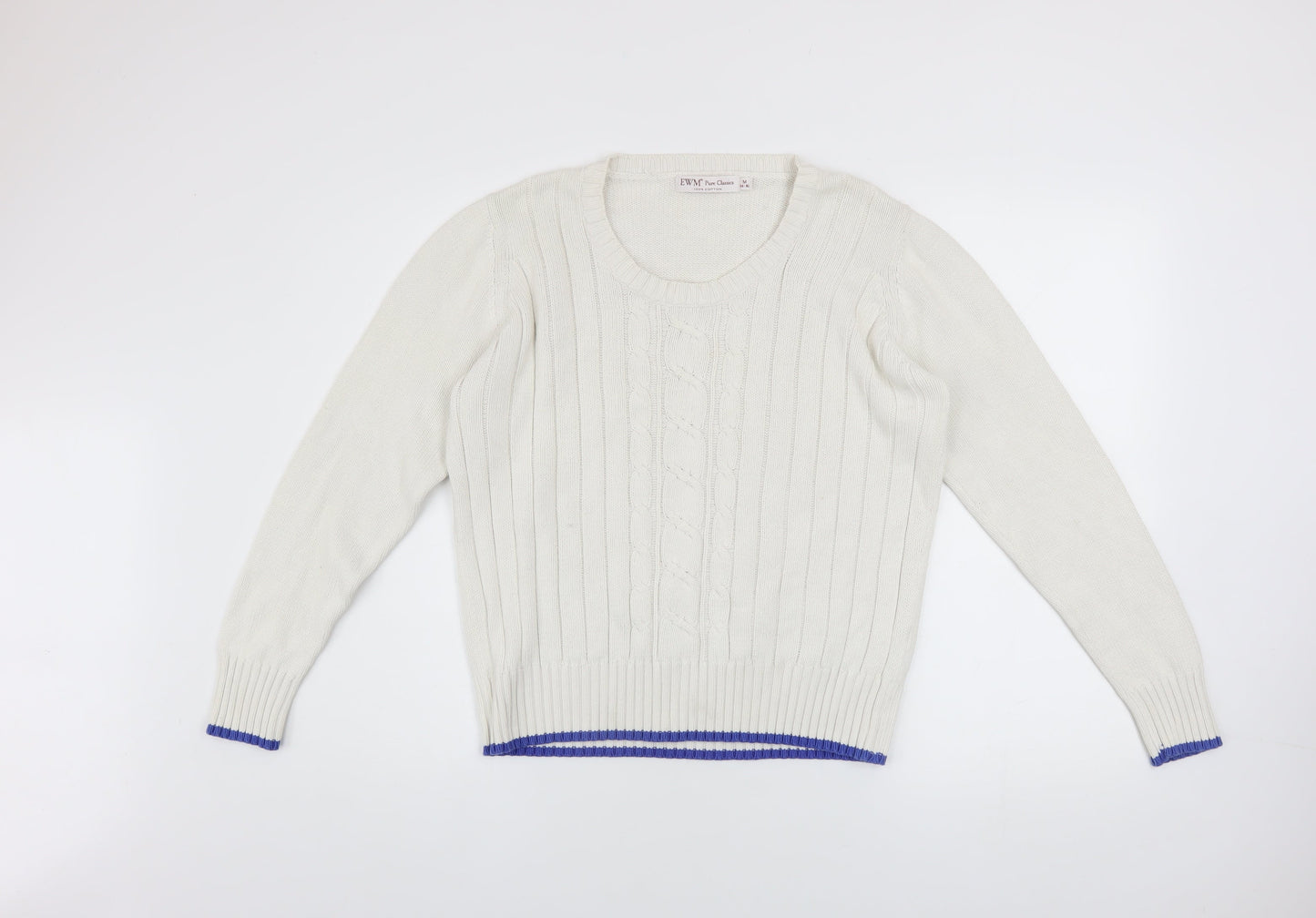 Womens UK Size M EWM Ivory Pullover Jumper