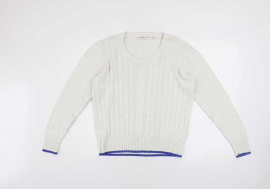 Womens UK Size M EWM Ivory Pullover Jumper
