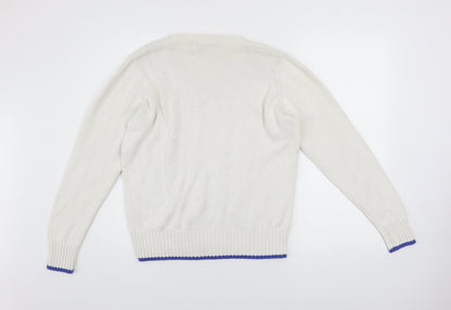 Womens UK Size M EWM Ivory Pullover Jumper