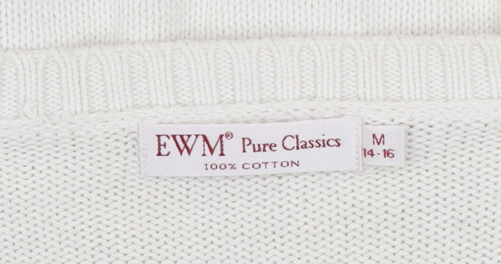Womens UK Size M EWM Ivory Pullover Jumper